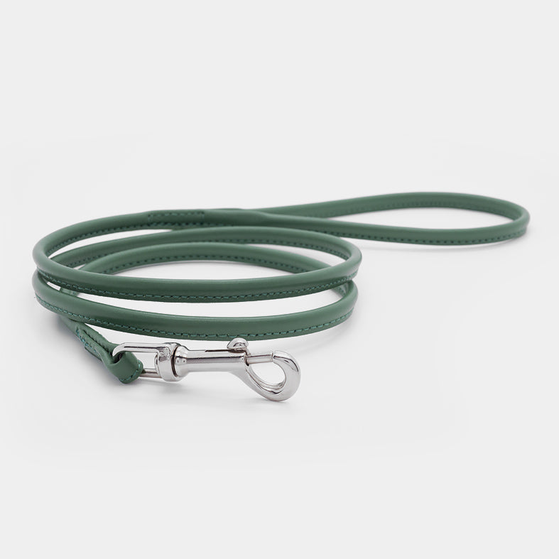 Guinzaglio Tubolare in Pelle VERDE