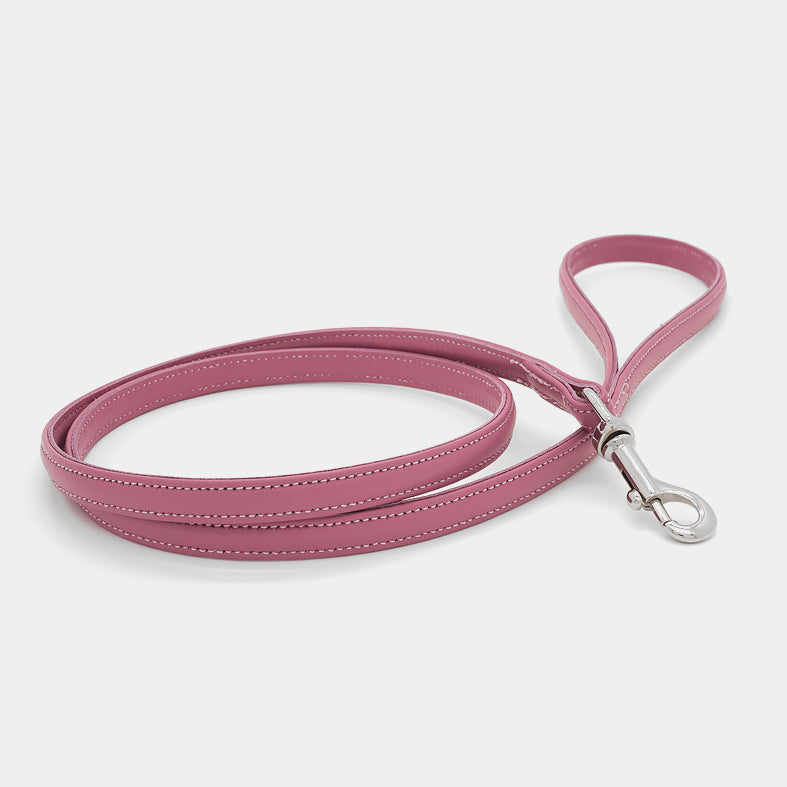 Guinzaglio Classico in Pelle ROSA