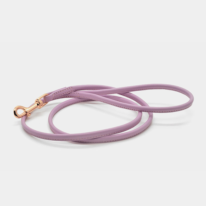 Guinzaglio Tubolare in Pelle LILLA