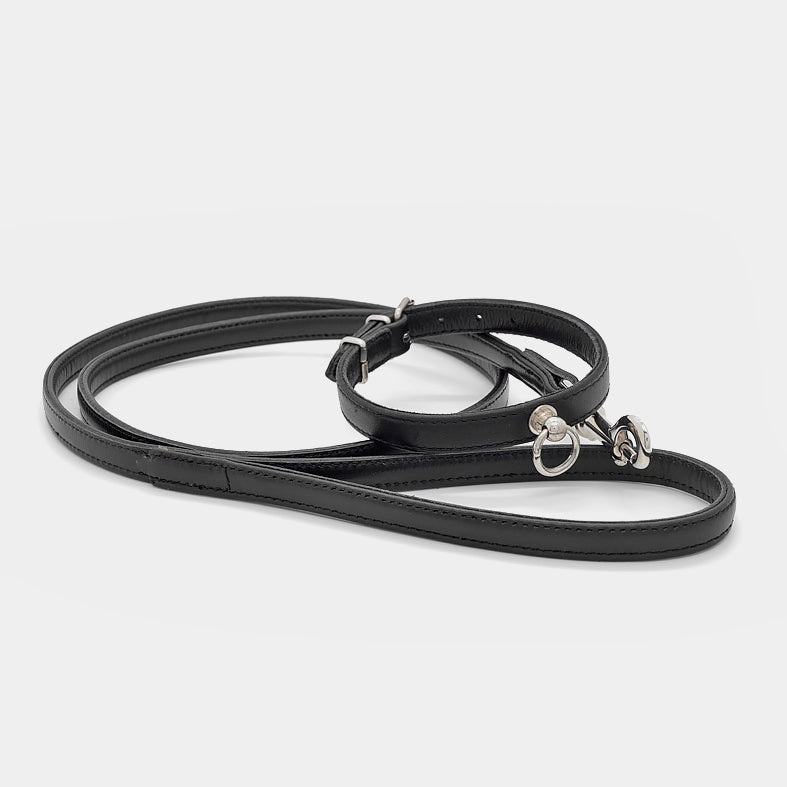 Guinzaglio Classico in Pelle NERO