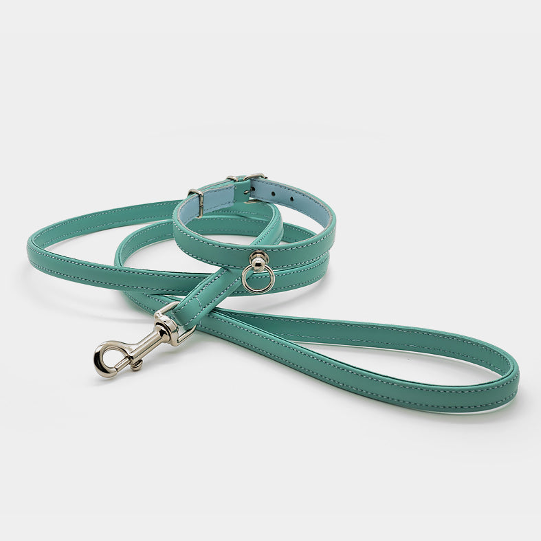 Collare in Pelle Turchese