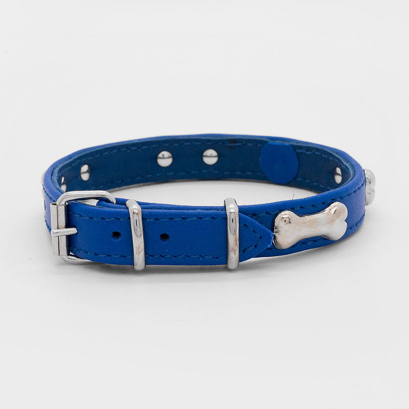 Collare in Pelle Blu OSSI