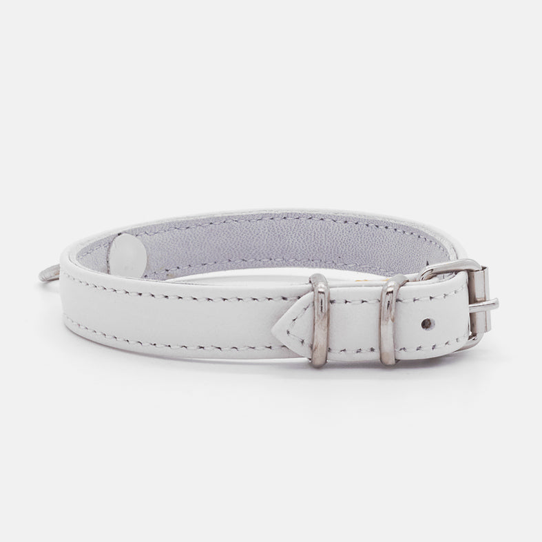 Collare in Pelle BIANCO PANNA
