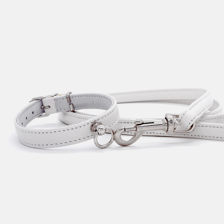 Collare in Pelle BIANCO PANNA