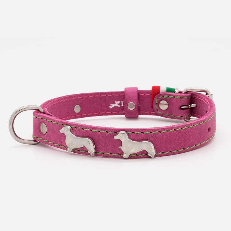 Collare BASSOTTI in Pelle Soft ROSA