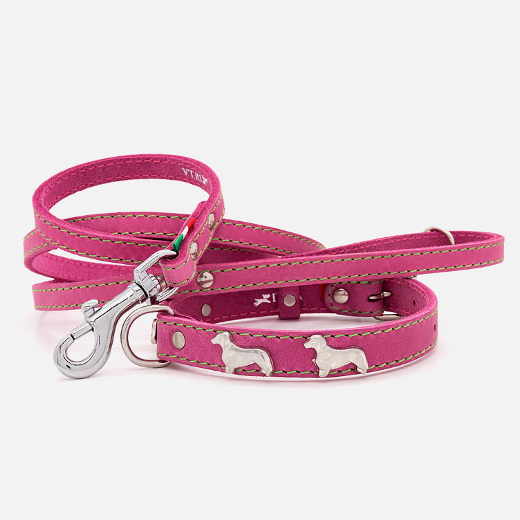 Collare BASSOTTI in Pelle Soft ROSA