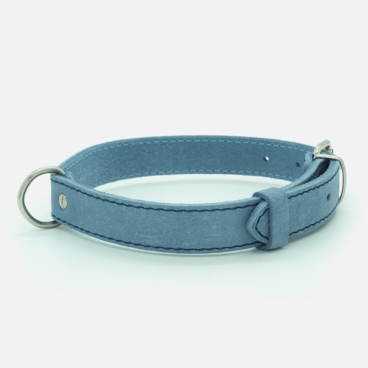 Collare in Pelle Soft AZZURRO