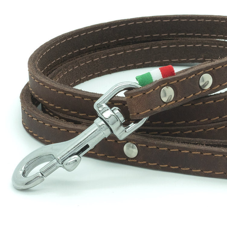 Guinzaglio in Pelle Soft MORO