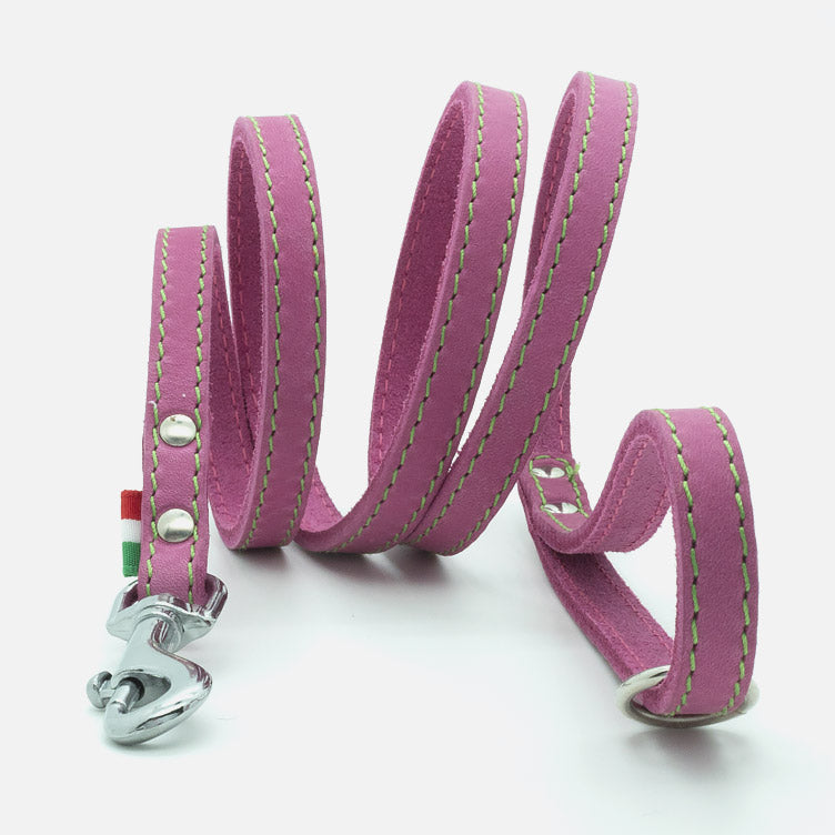 Guinzaglio in Pelle Soft ROSA