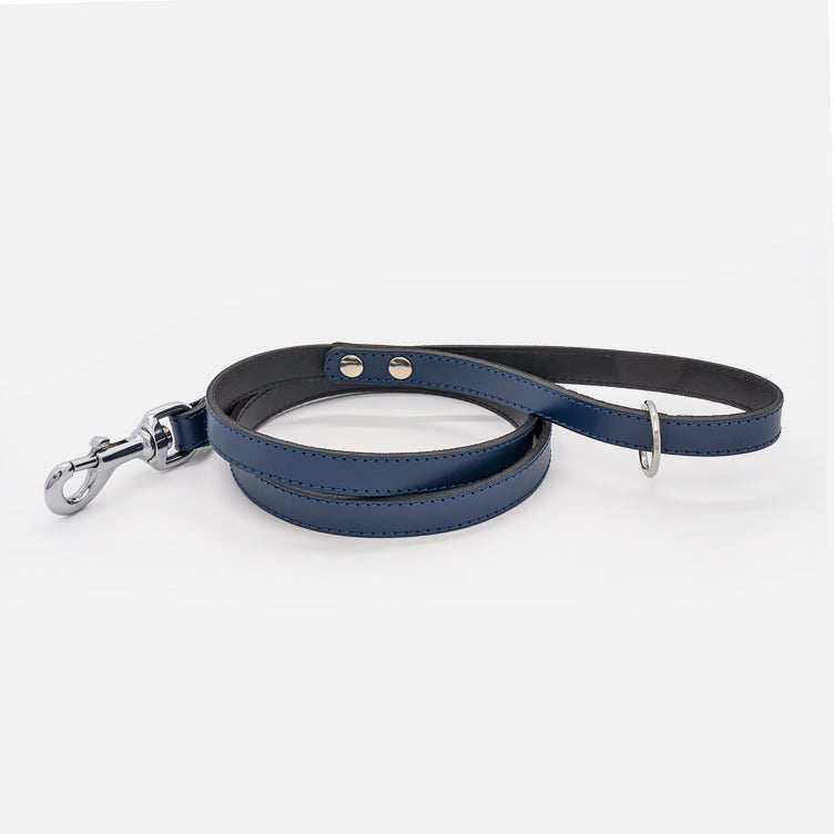 Guinzaglio in Pelle BLU BONE