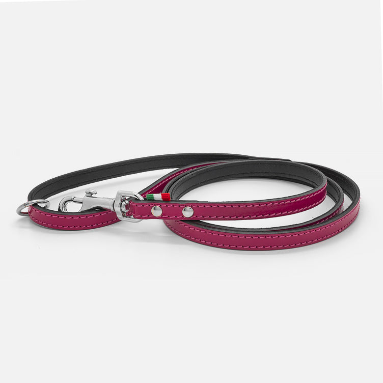 Guinzaglio in Pelle FUCSIA BONE