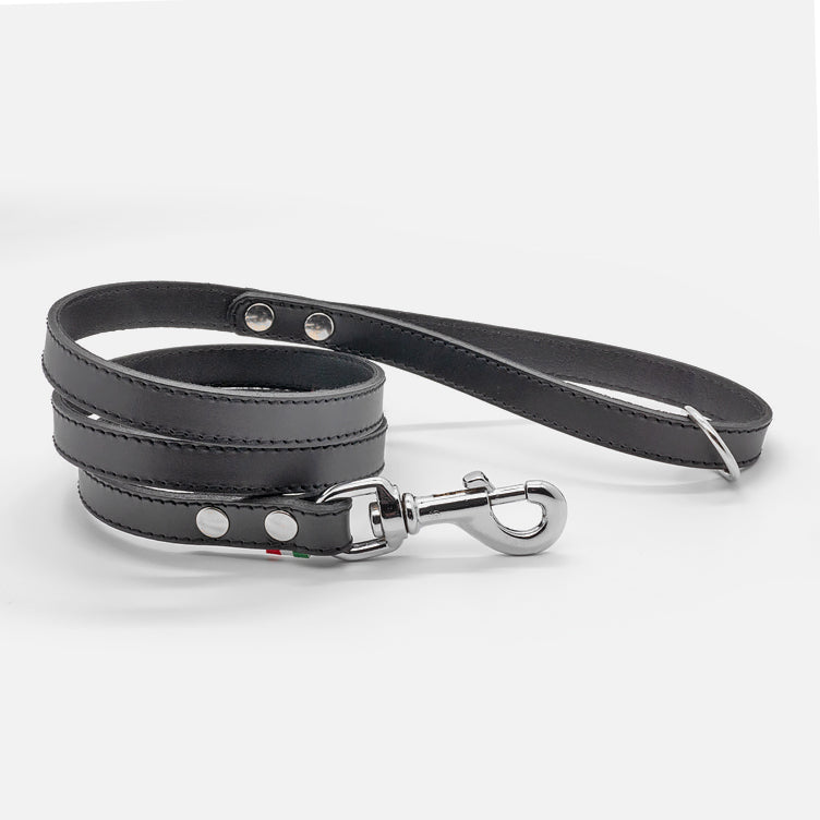 Guinzaglio in Pelle NERO BONE