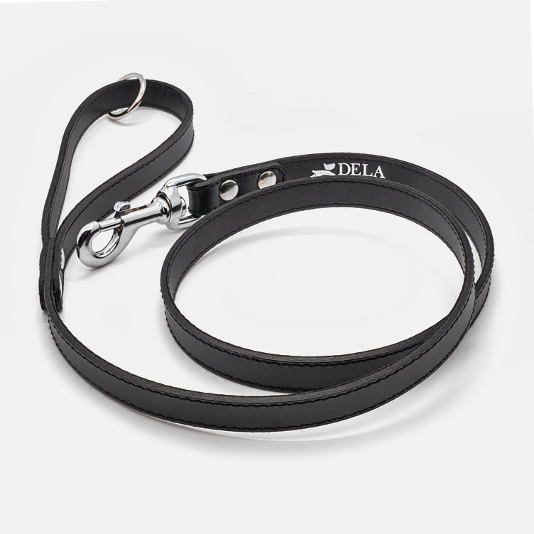 Guinzaglio in Pelle NERO BONE