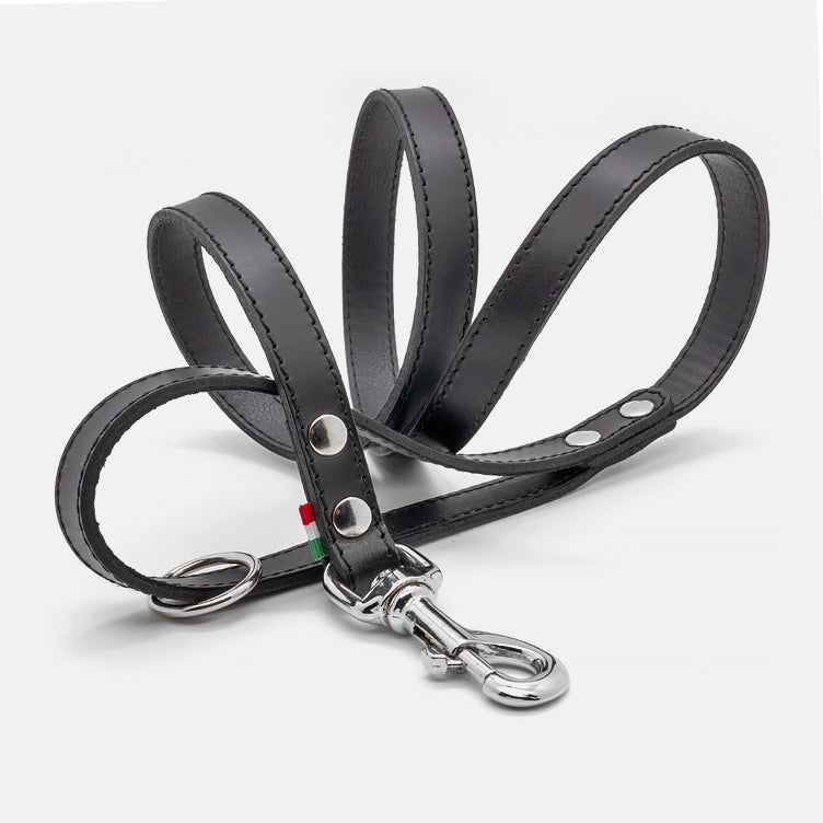 Guinzaglio in Pelle NERO BONE