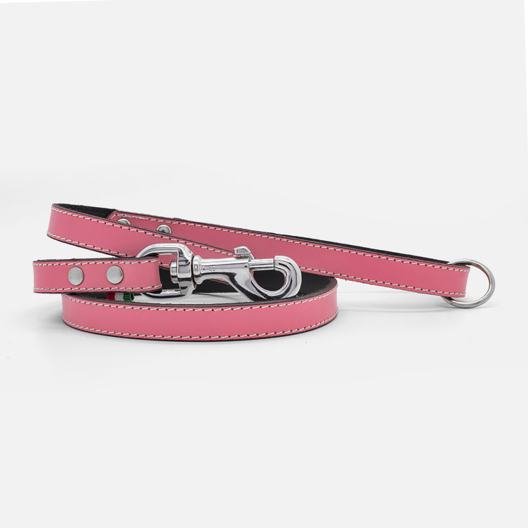 Guinzaglio in Pelle ROSA BONE