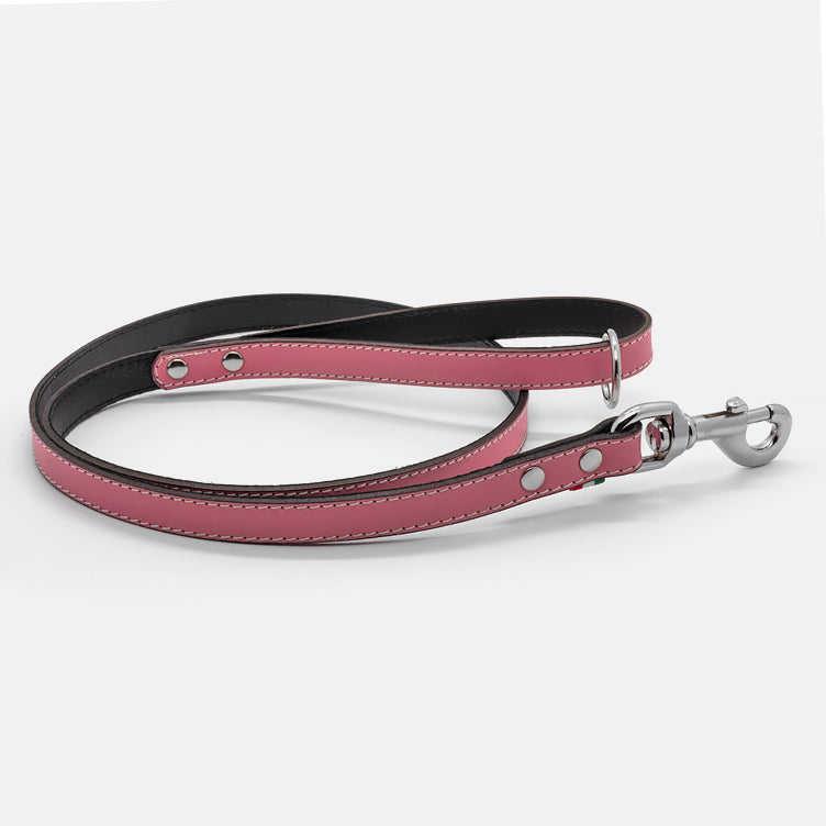 Guinzaglio in Pelle ROSA BONE