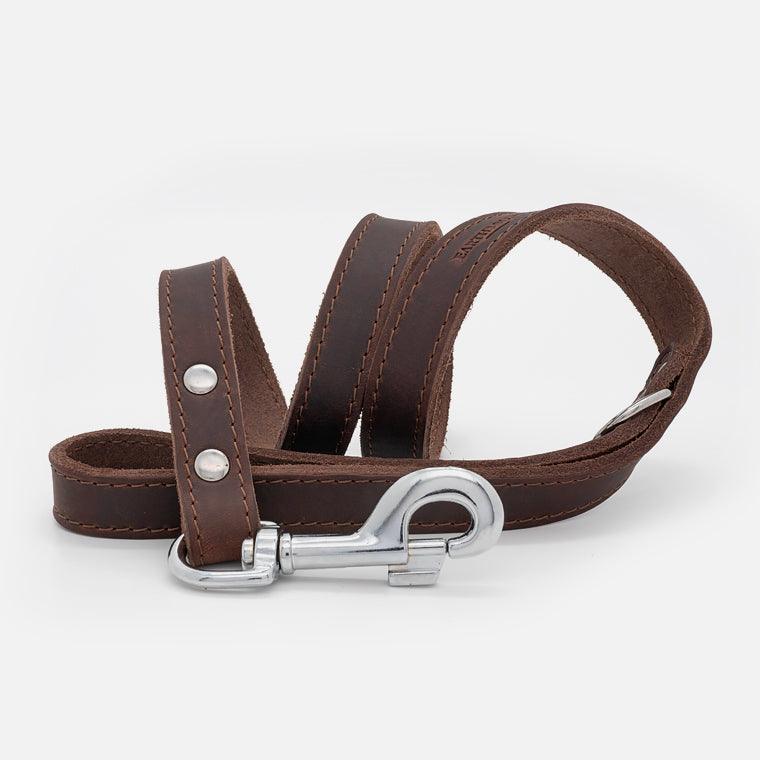 Guinzaglio in pelle WHIPPET BROWN