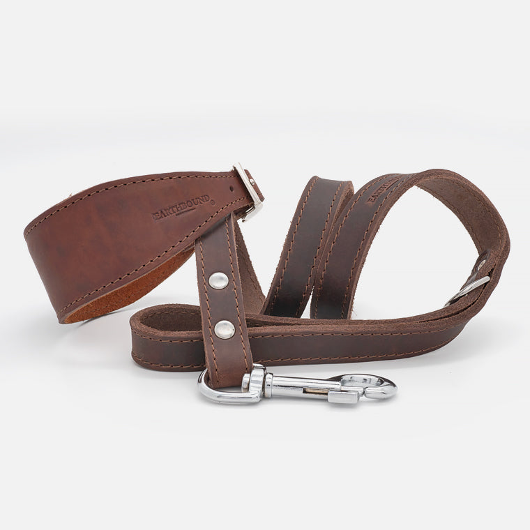 Guinzaglio in pelle WHIPPET BROWN