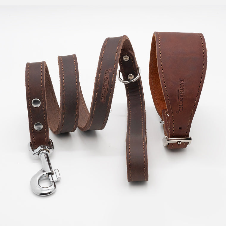 Guinzaglio in pelle WHIPPET BROWN