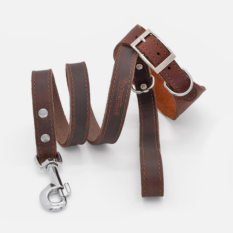 Guinzaglio in pelle WHIPPET BROWN