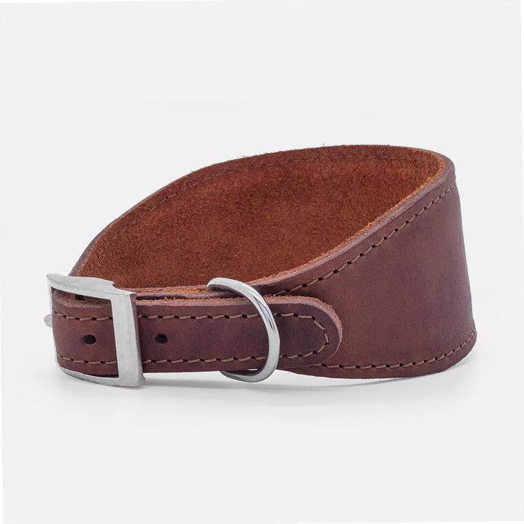 Collare in Pelle per Levrieri BROWN
