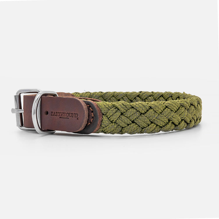 Collare in Pelle e Nylon GREEN