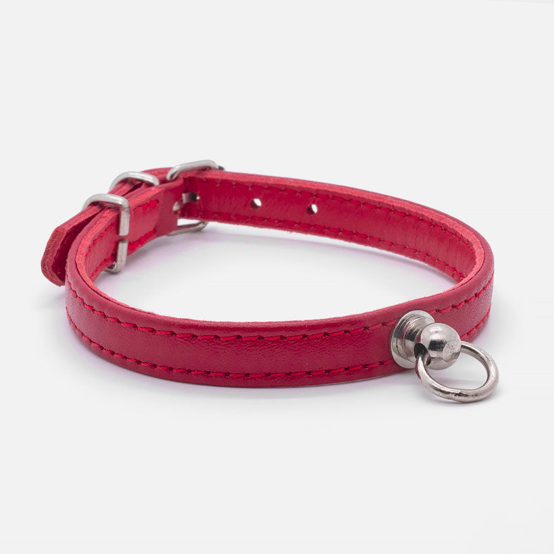 Collare in Pelle ROSSO