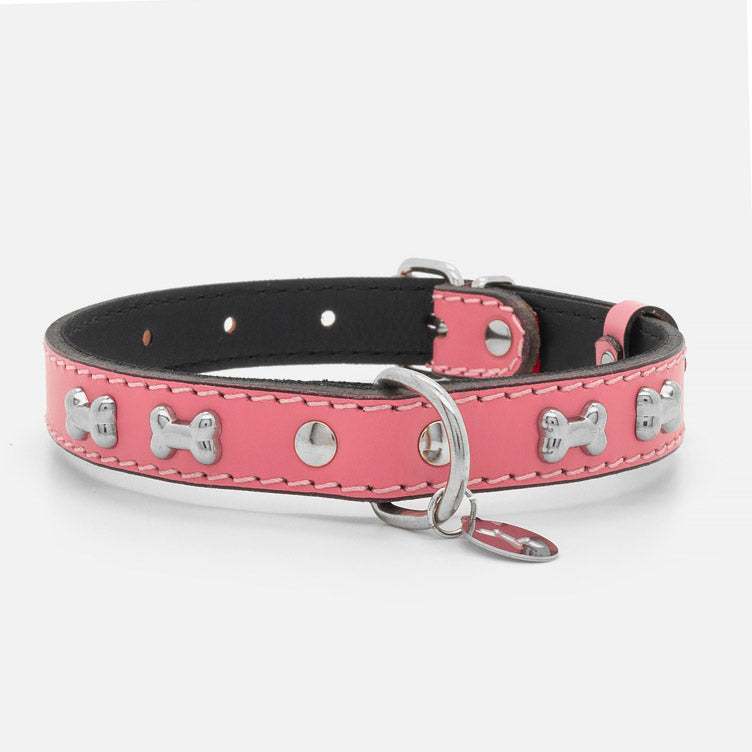 Collare in Pelle ROSA BONE