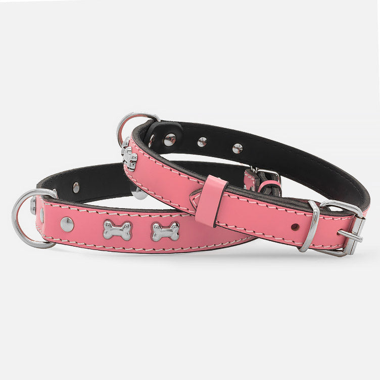 Collare in Pelle ROSA BONE