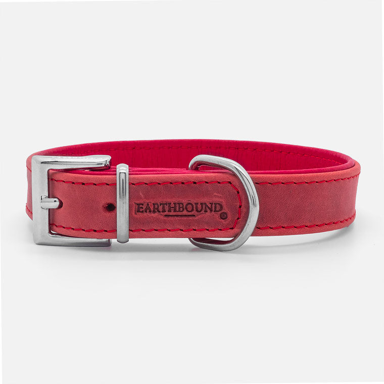 Collare in Pelle Rosso OAKLAND