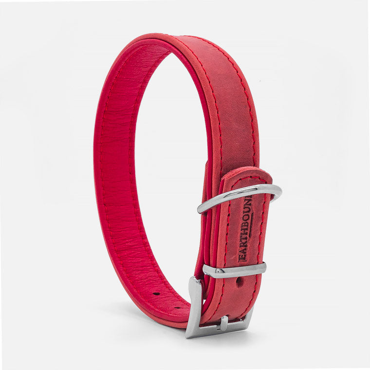 Collare in Pelle Rosso OAKLAND