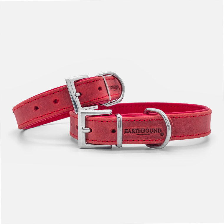 Collare in Pelle Rosso OAKLAND