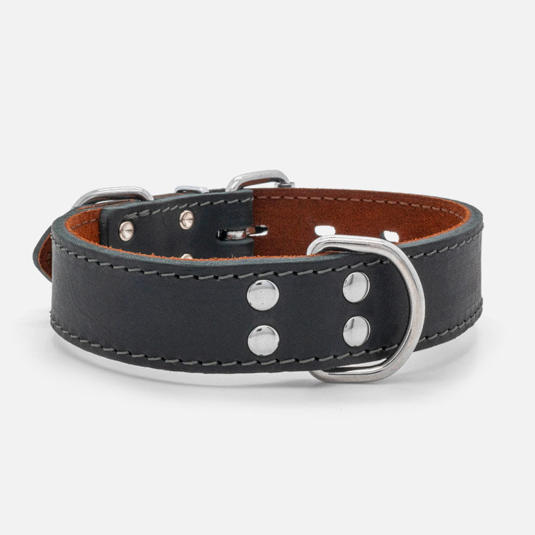 Collare in pelle Black OX