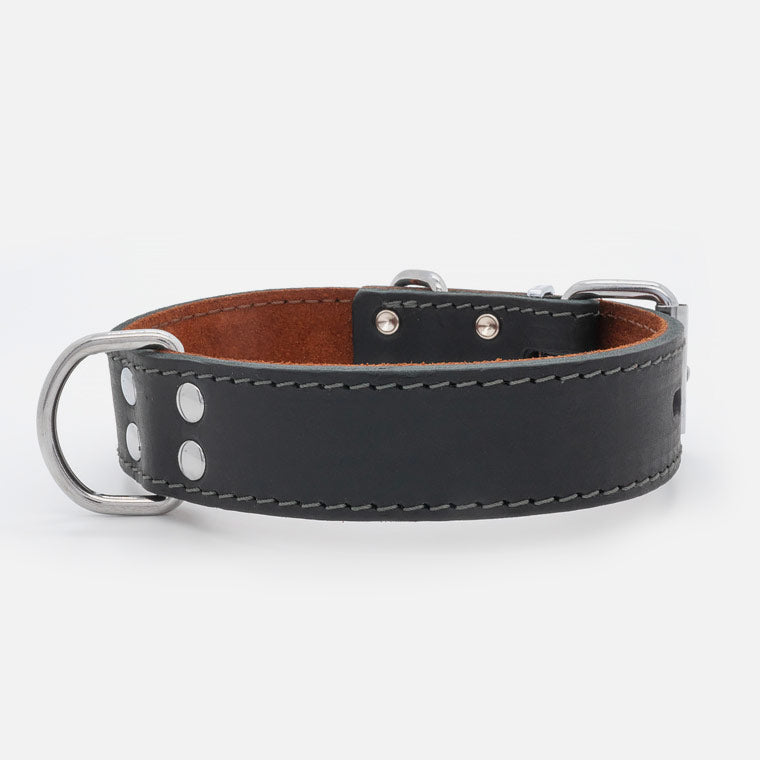 Collare in pelle Black OX