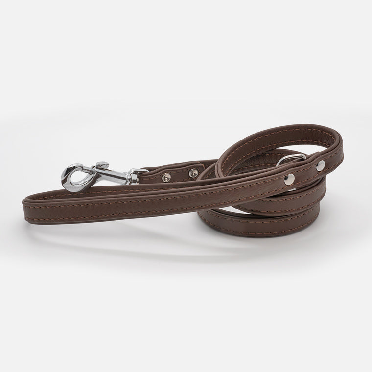 Guinzaglio in pelle DOUBLE BROWN