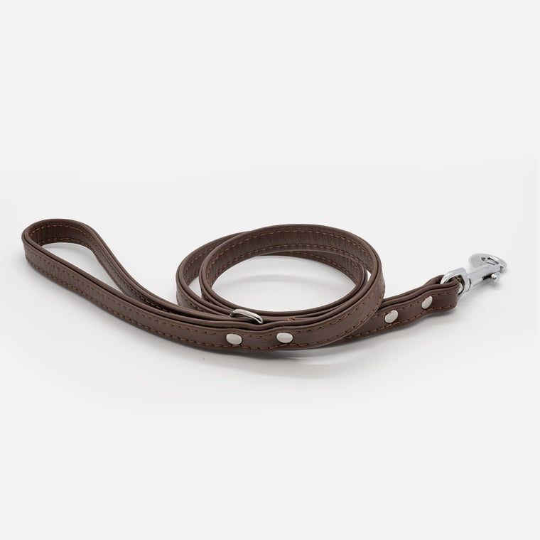 Guinzaglio in pelle DOUBLE BROWN