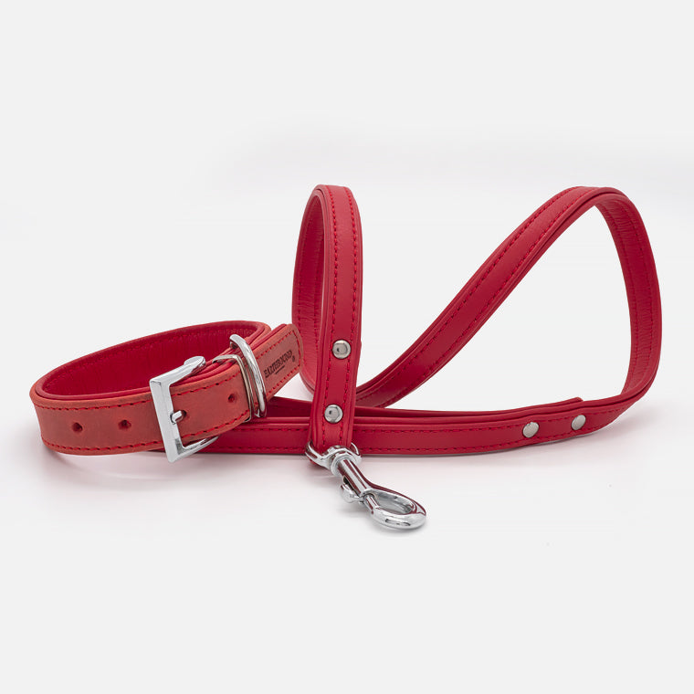 Guinzaglio in pelle DOUBLE RED