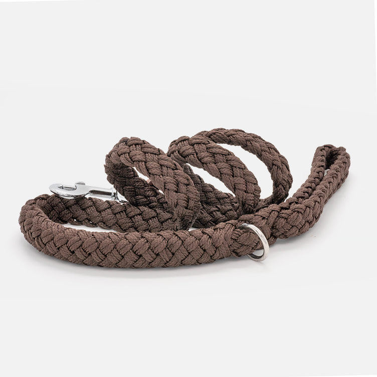 Guinzaglio in Nylon e Pelle BROWN
