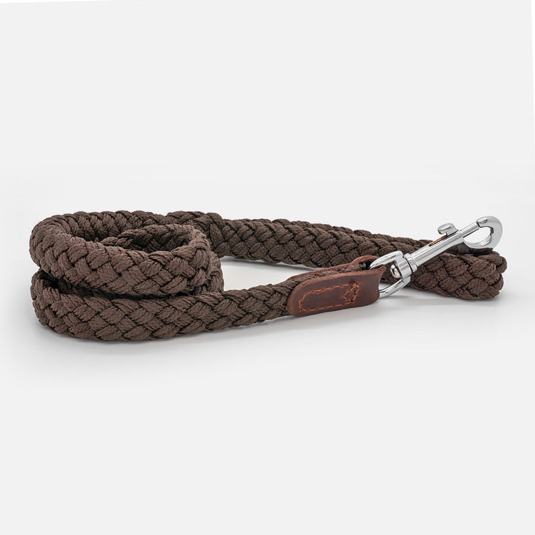 Guinzaglio in Nylon e Pelle BROWN