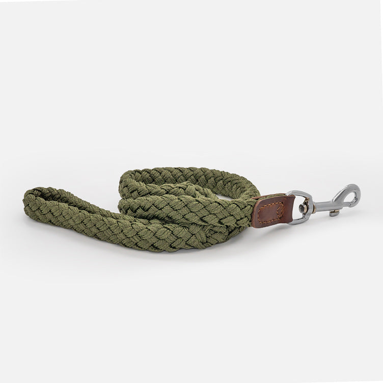 Guinzaglio in Nylon e Pelle GREEN