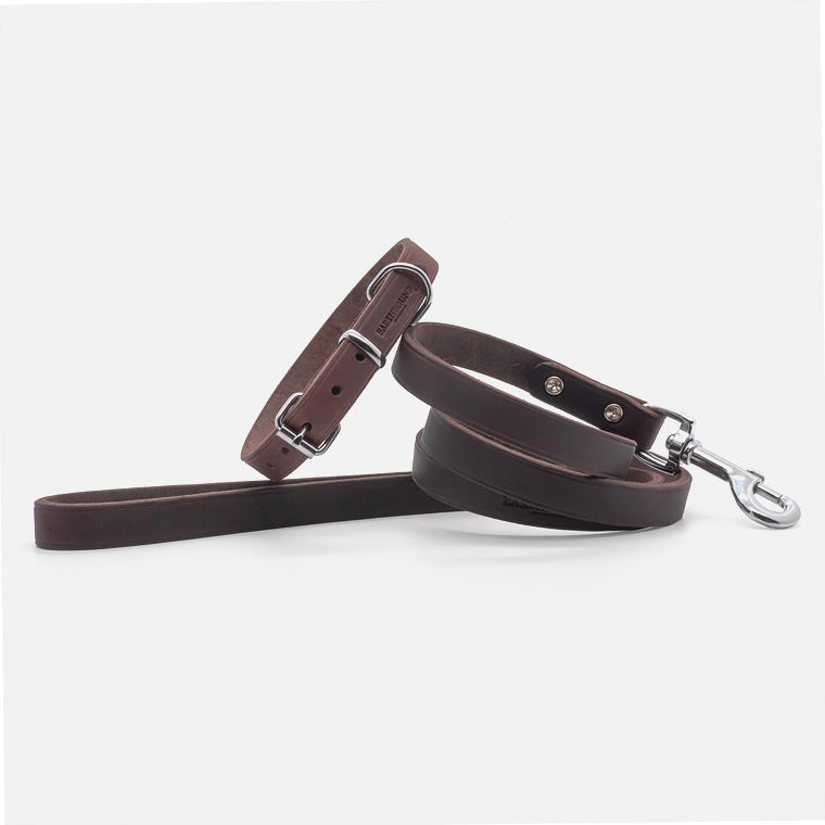 Guinzaglio in Pelle Soft Country BROWN