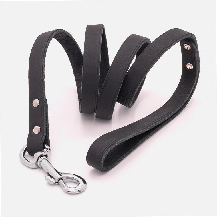Guinzaglio in Pelle Soft Country NERO