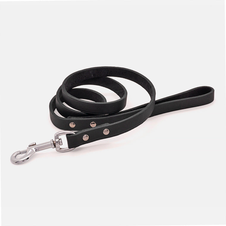 Guinzaglio in Pelle Soft Country NERO