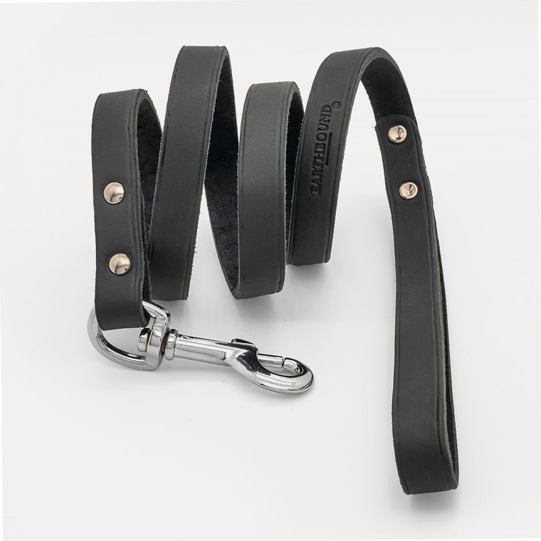Guinzaglio in Pelle Soft Country NERO