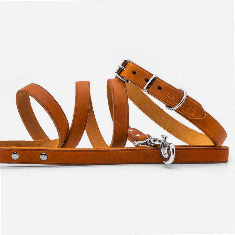 Guinzaglio in Pelle Soft Country SABBIA