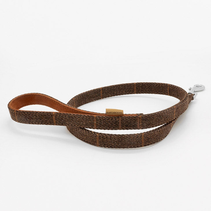 Guinzaglio in Tweed e Pelle BROWN