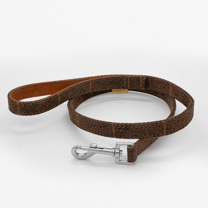 Guinzaglio in Tweed e Pelle BROWN