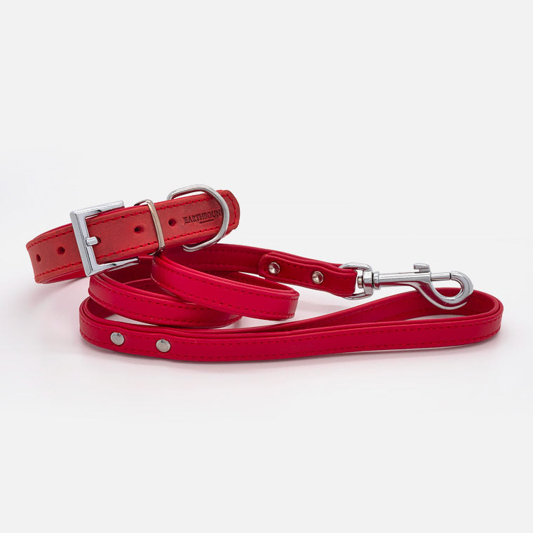 Collare in Pelle Rosso OAKLAND