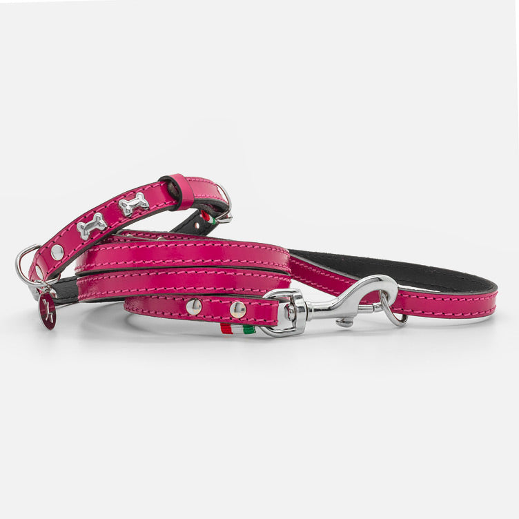 Collare in Pelle FUCSIA BONE