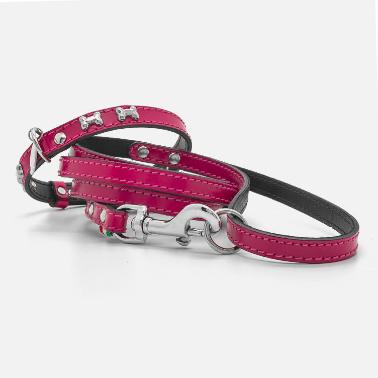 Collare in Pelle FUCSIA BONE